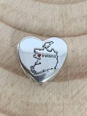 Pandora Ireland Exclusive Travel Heart Charm Pendant, S925 Silver Jewelry